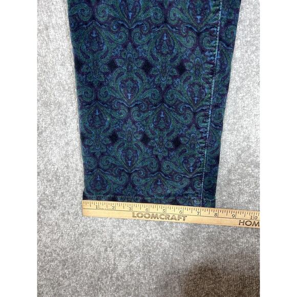 Croft & Barrow Paisley Print Corduroy Jeans Womens Size 8 Stretch Pockets - Picture 7 of 7
